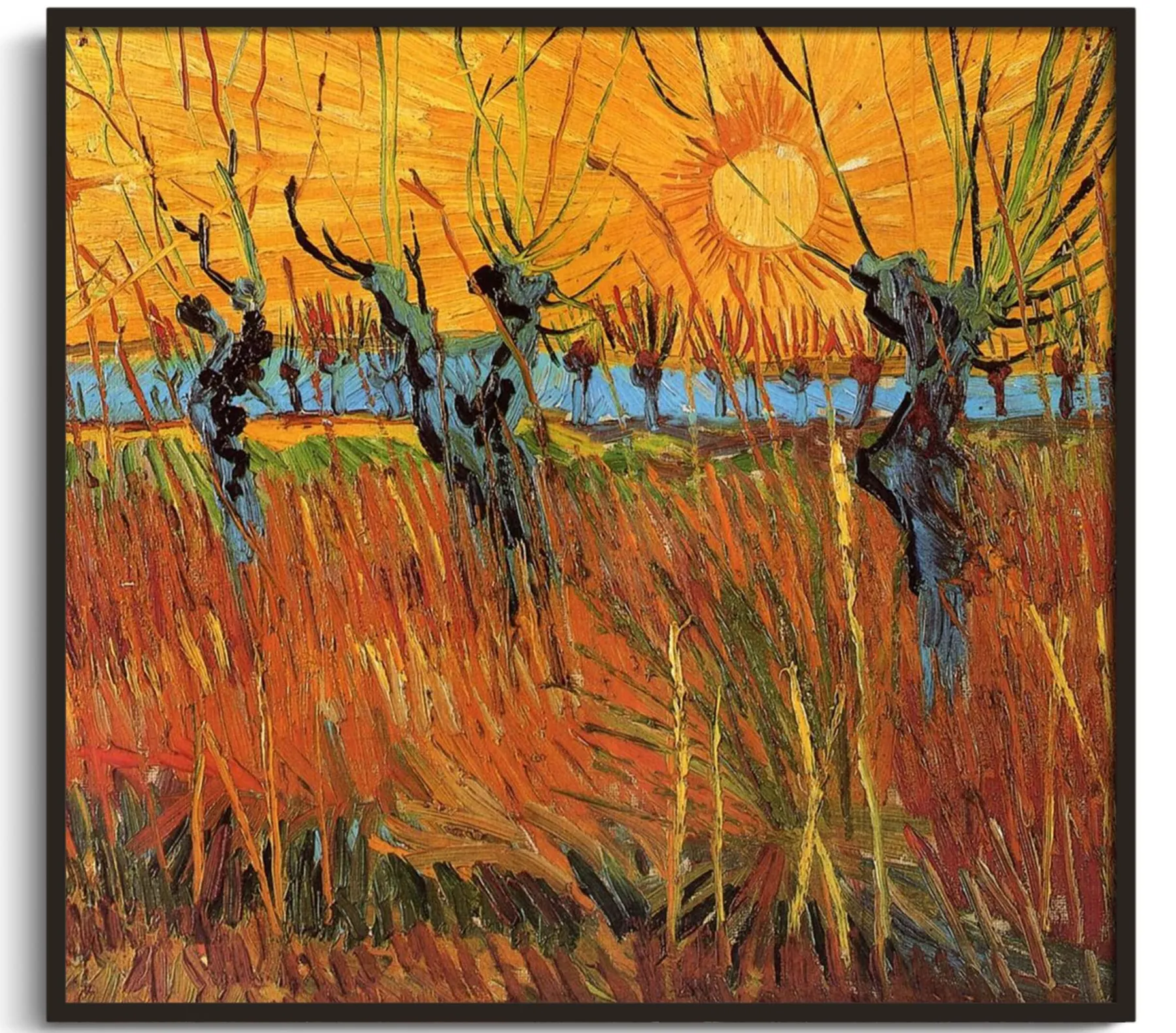 Galerie Mont Willows at sunset - Vincent Van Gogh^ Van Gogh