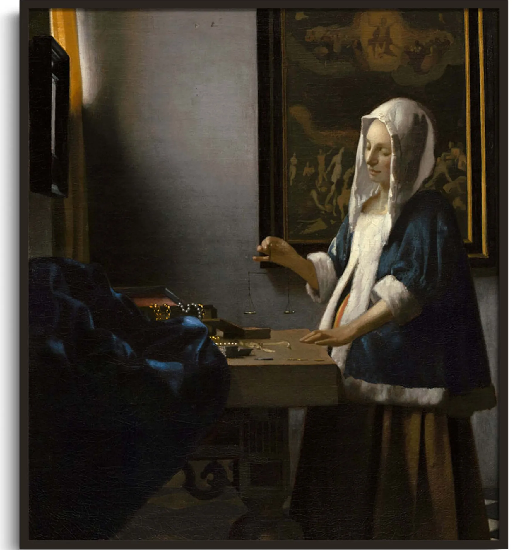 Galerie Mont Woman Holding a Balance - Johannes Vermeer^ Vermeer