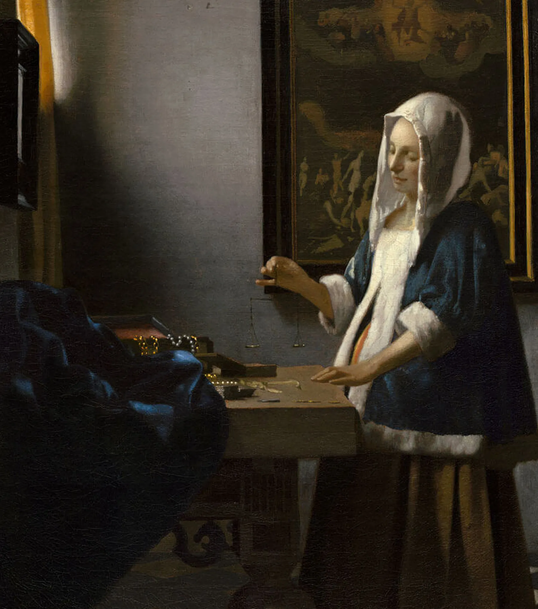 Galerie Mont Woman Holding a Balance - Johannes Vermeer^ Vermeer