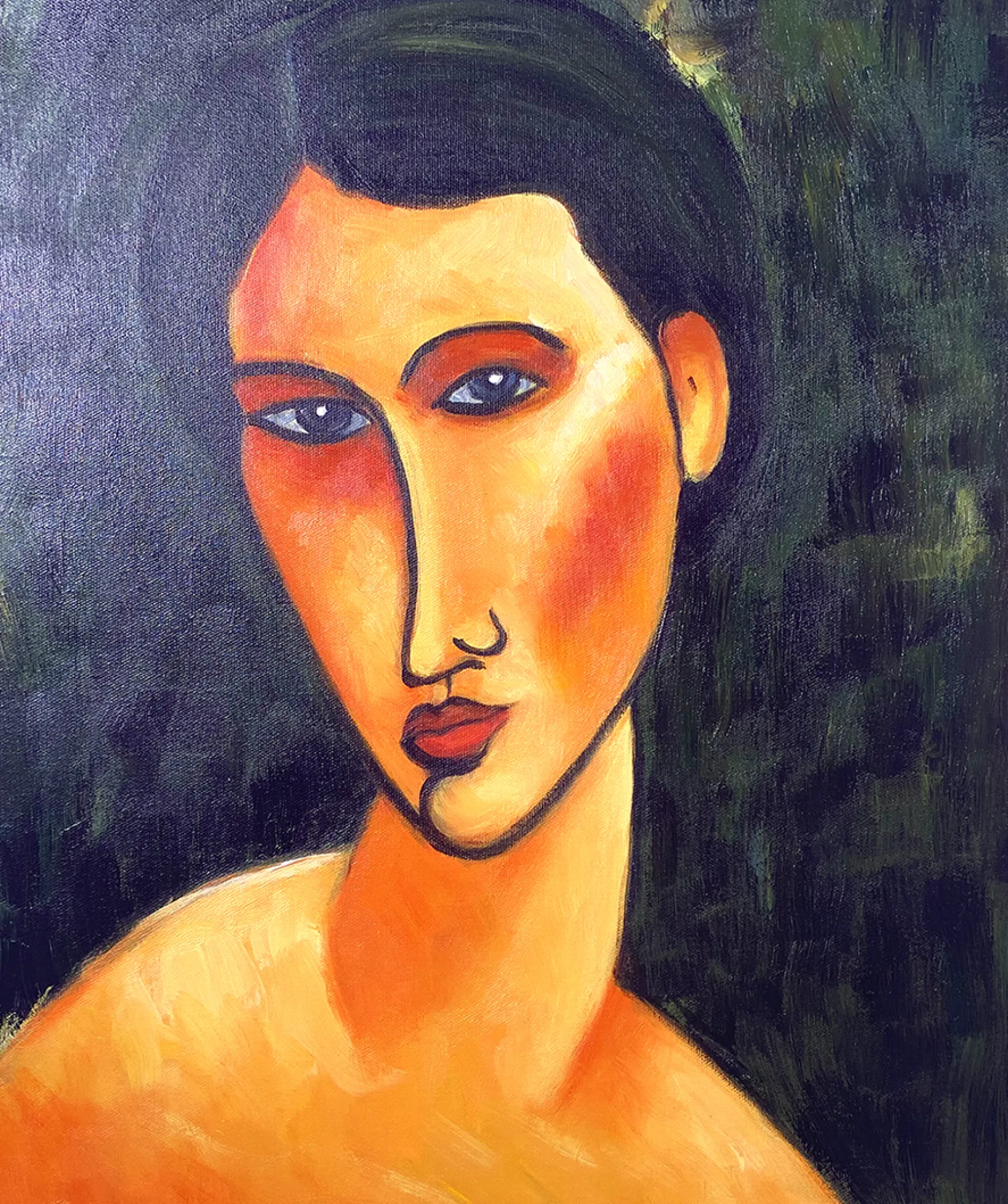 Galerie Mont Young girl with blue eyes - Amedeo Modigliani^ Modigliani